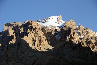37 Snow Capped Limestone Hills Close Up From Kerqin Camp Early Morning In Shaksgam Valley On Trek To K2 North Face In China.jpg